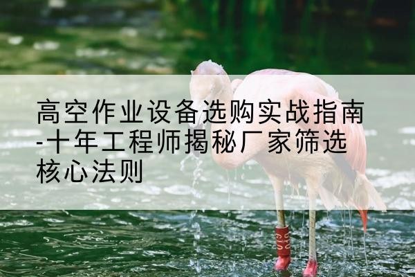 碌曲剪叉式升降机厂家-高空作业设备选购实战指南-十年工程师揭秘厂家筛选核心法则